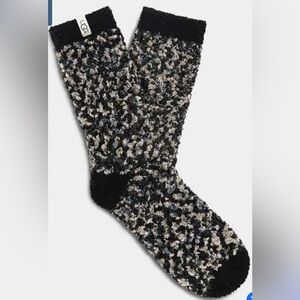 UGG Cozy Chenille Women’s Sparkle Socks in Black and Gray